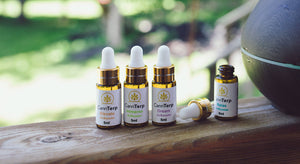 Terpene Aromatherapy blends outside with diffuser