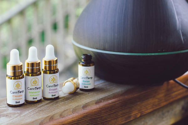 Terpene aromatherapy product line and diffuser