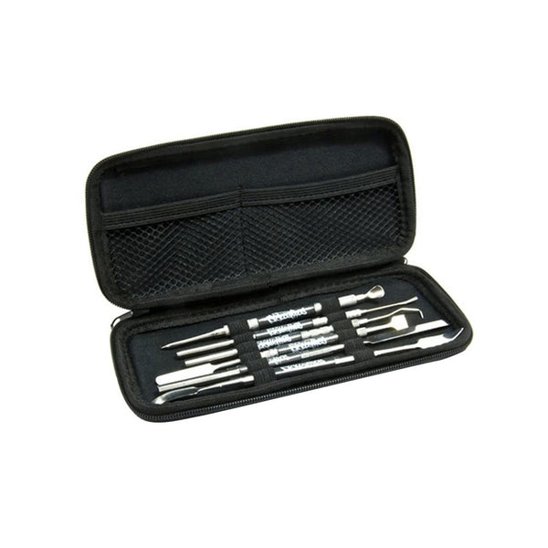 Master Kit with 6 Dab Tools by Skilletools open case showing inside